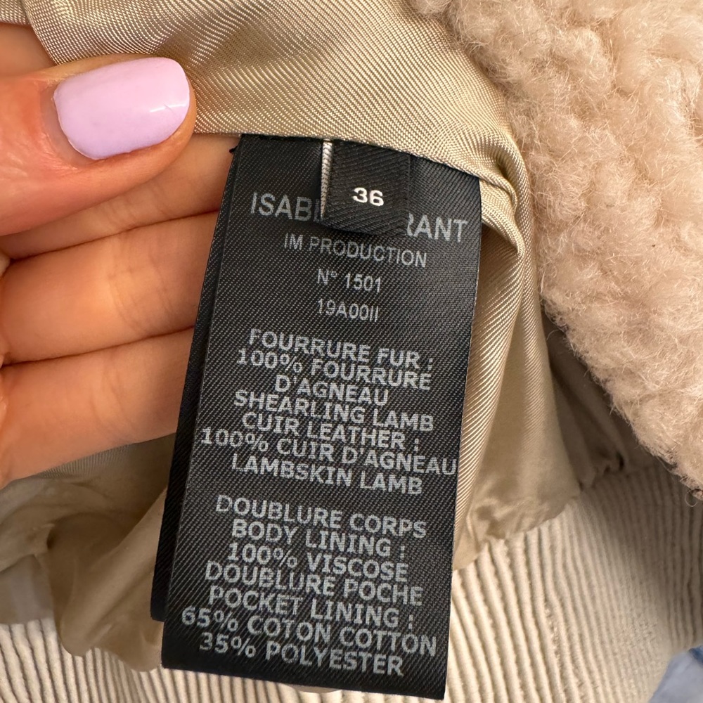 Isabel Marant Shearling Jacket Small - image 3